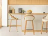 Designová barová židle HODA - dub / béžová Náhled obrázku produktu 7