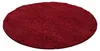 Tapis pour salon, à poils longs, rouge, 160x160 cm, rond, Voir les images du produit 1