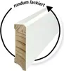 24 m Trevendo® Sockelleiste massiv gefast weiß lackiert 16 Produktbild-Vorschau 3