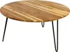 Couchtisch Akazie massiv Hairpin-Gestell Metall 90x90x45 cm Produktbild-Vorschau 1