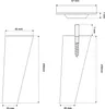 4x Möbelfuß Buche, schräg, roh, 25 cm – M8 Gewindestift + Produktbild-Vorschau 2