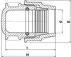PLASSON Embout, 7120, 6/4", Ad. 50 mm, 1 pièce. Voir les images du produit 2
