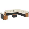 The Living Store 12-tlg. Garten-Sofagarnitur mit Kissen Produktbild-Vorschau 3