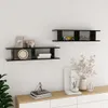 vidaXL Nástěnné police 2 ks Černá 90x18x20 cm Dřevěný Náhled obrázku produktu 2