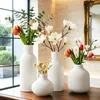 Ensemble de 4 vases en céramique blanche, idéal pour les Voir les images du produit 4