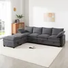 Merax L/U-förmiges Ecksofa 6-Sitzer, mit Abnehmbarem Produktbild-Vorschau 4
