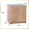Stamar | Mobile da cucina, con lavello, 80 cm, rovere Anteprima dell’immagine prodotto 15
