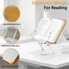 360° drehbarer Buchständer – Holzsockel + Aluminiumarm – Produktbild-Vorschau 2