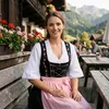 Dirndlbluse dirndel bluse Trachtenbluse Weiß Trachtenmode, Produktbild-Vorschau 7