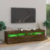 vidaXL TV-Schrank mit LED-Leuchten 2 Stk. Räuchereiche Produktbild-Vorschau 6