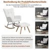 Ergonomické bílé houpací křeslo s podnožkou, pohodlné Náhled obrázku produktu 9