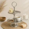 Marrakech Deco Estetica Etagere 2 livelli fruttiera rotonda Anteprima dell’immagine prodotto 2