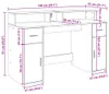 vidaXL Bureau LED blanc 140x55x91 cm bois composite Voir les images du produit 8