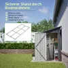 4'x8' Metall-Gartenschuppen, Anbau-Schuppen mit Voir les images du produit 5