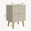Nocny stolik "Nand" z 2 szufladami, wymiary: 55 x 40 x 30 Podgląd zdjęcia produktu 3