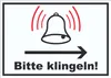 Bitte klingeln Pfeil rechts Aufkleber A9 (37x52mm) Produktbild-Vorschau 1