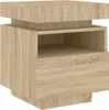 vidaXL Nachttisch mit LED-Leuchten Sonoma-Eiche 40x39x48,5 Produktbild-Vorschau 4