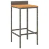 The Living Store Barhocker 4 Stk. Grau Poly Rattan und Produktbild-Vorschau 3