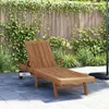 vidaXL Lettino prendisole in teak massiccio marrone Anteprima dell’immagine prodotto 3