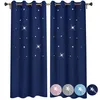 1 Stück Vorhang Aushöhlung 132x160cm Sterne Gardine Produktbild-Vorschau 1