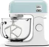 A studio shot of a light blue and white Kenwood kMix stand mixer. Produktbild-Vorschau