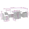 vidaXL 7-tlg. Garten-Sofagarnitur mit Kissen Beige Poly Produktbild-Vorschau 3
