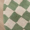 Volero - Rund Retro Teppich - Gambit Grün Weiß - Ø 80 cm - Produktbild-Vorschau 6