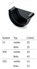 Rinnenfront LINKS Kunststoff Ø 125 mm, Braun RAL 8017 Produktbild-Vorschau 2