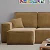 Wohnlandschaft U-Form Cappuccino COMO Cord mit Bett Sofa Produktbild-Vorschau 9