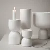 Vase Post aus Keramik, weiß, D 8 x H 23 cm, wasserdicht, Produktbild-Vorschau 1
