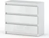 STIV Möbel | Komoda Biały Mat / Biały Połysk 80x33,5x71,5 Podgląd zdjęcia produktu 1