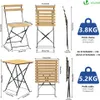 VOUNOT® Metall Bistroset 3-teilig, klappbarer Bistrotisch Produktbild-Vorschau 4