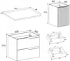RODAN | Szafka pod umywalkę - Czarna - 160 cm - Z Blatem - Podgląd zdjęcia produktu 7