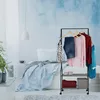 Wieszak na kółkach Relaxdays, z 2 półkami na buty, torby i Podgląd zdjęcia produktu 2