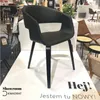 KRZESŁO CZARNE  TAPICEROWANE Nova Loft Podgląd zdjęcia produktu 4