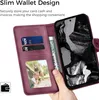 Google Pixel 8A Lederhülle Weinrot Flip Wallet Case Produktbild-Vorschau 2