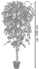 Roter Ficus Benjamin Birkenfeige Kunstpflanze Kunstbaum Produktbild-Vorschau 6