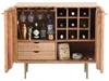 FineBuy Barschrank Akazie Massivholz 90cm Natur Weinregal Produktbild-Vorschau 6