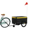 vidaXL Príves na bicykel čierno-žltý 45 kg železa Náhľad obrázku produktu 3