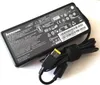 A black Lenovo laptop power adapter with its cable neatly wrapped. Produktbild-Vorschau