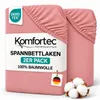 Komfortec 2er Pack Jersey Spannbettlaken 140x200 cm, 100% Produktbild-Vorschau 1