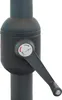 A close-up view of a crank mechanism on a dark gray umbrella pole. Produktbild-Vorschau