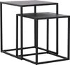 Two black nesting tables on a white background. Produktbild-Vorschau