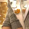 Strickstrümpfe Damen, dehnbare Winter-Overknee-Strümpfe, Produktbild-Vorschau 7