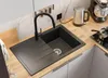 PRIMAGRAN Spülbecken Anthrazit 78x50cm, Granitspüle 1 Produktbild-Vorschau 2