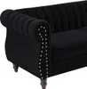 Chesterfield-Sofagarnitur - 3-Sitzer & 2-Sitzer - Samt - Produktbild-Vorschau 8
