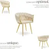 Set de chaises de salle à manger Astano velours design noué Voir les images du produit 3