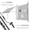 tectake® Klemmmarkise mit Handkurbel einfache Montage Produktbild-Vorschau 3