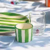 Lido Set 2 Bicchieri Tumbler Righe Verde Vetroceramica Anteprima dell’immagine prodotto 2