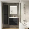 Stamar | Hängender Badezimmerunterschrank, Schwarz, 60 cm Produktbild-Vorschau 2
